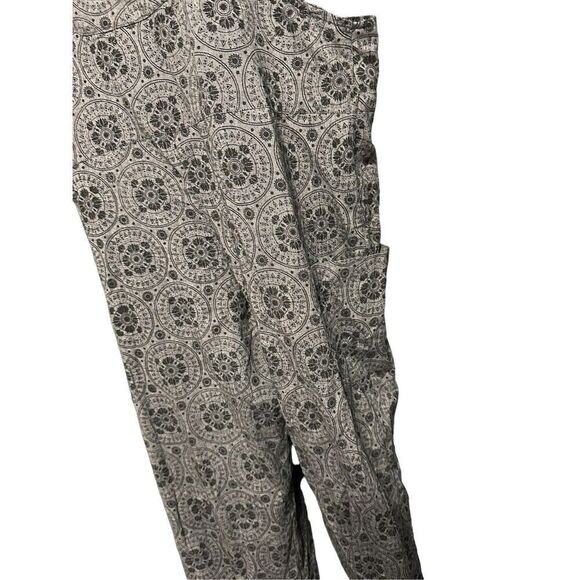 BEAUTIFUL Lakhays Boho Tie Overalls Linen-Like Medallion Wide Leg Lagenlook Ankl - Picture 3 of 9